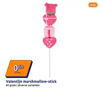 Action Valentijn marshmallow-stick aanbieding