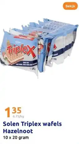 Action Solen Triplex wafels Hazelnoot aanbieding