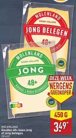 ALDI Molenland goudse 48+ kaas jong of jong belegen aanbieding