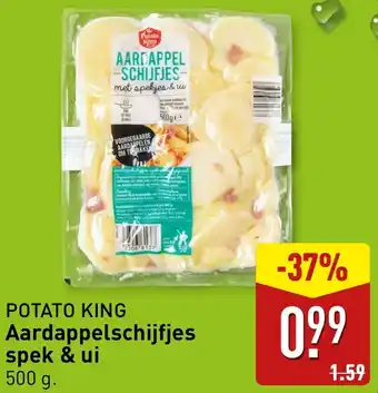 ALDI POTATO KING Aardappelschijfjes spek & ui aanbieding