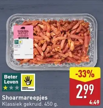 ALDI Shoarmareepjes aanbieding