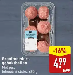 ALDI Grootmoeders gehaktballen aanbieding