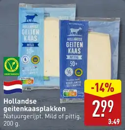 ALDI Hollandse geitenkaasplakken aanbieding