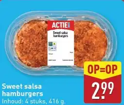 ALDI Sweet salsa hamburgers aanbieding