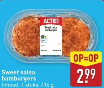 ALDI Sweet salsa hamburgers aanbieding