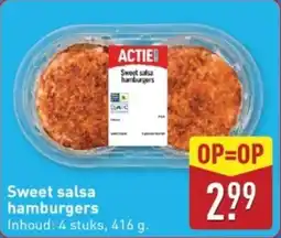 ALDI Sweet salsa hamburgers aanbieding