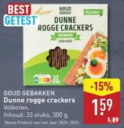 ALDI Goud gebakken dunne rogge crackers aanbieding