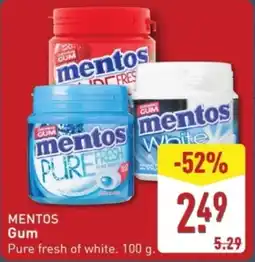 ALDI Mentos gum aanbieding