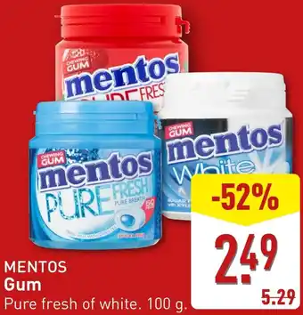 ALDI MENTOS Gum aanbieding