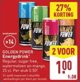 ALDI Golden power energydrink aanbieding