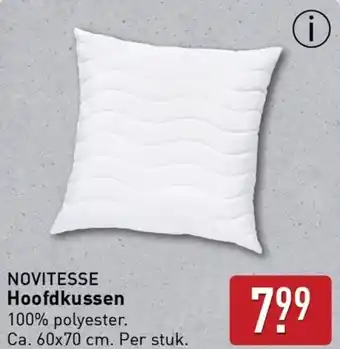 ALDI NOVITESSE Hoofdkussen aanbieding