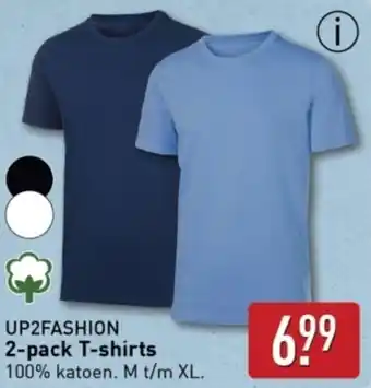 ALDI Up2fashion 2-pack T-shirts aanbieding