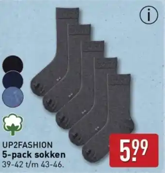 ALDI Up2fashion 5-pack sokken aanbieding