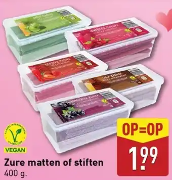 ALDI Zure matten of stiften aanbieding