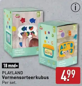 ALDI PLAYLAND Vormensorteerkubus aanbieding