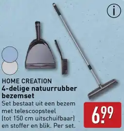 ALDI HOME CREATION 4-delige natuurrubber bezemset aanbieding