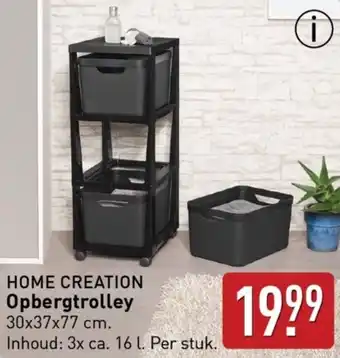 ALDI HOME CREATION Opbergtrolley aanbieding