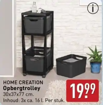 ALDI Home creation opbergtrolley aanbieding