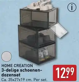 ALDI HOME CREATION 3-delige schoenendozen set aanbieding