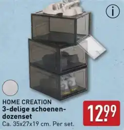 ALDI Home creation 3 delige schoenendozen set aanbieding