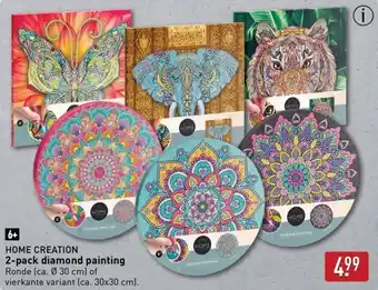 ALDI HOME CREATION 2-pack diamond painting aanbieding