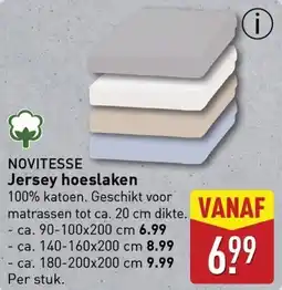 ALDI NOVITESSE Jersey hoeslaken aanbieding