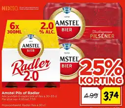 Vomar Voordeelmarkt Amstel Pils of Radler aanbieding