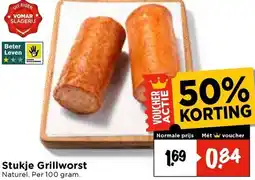 Vomar Voordeelmarkt Stukje Grillworst aanbieding