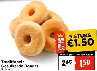 Vomar Voordeelmarkt Traditionele Gesuikerde Donuts aanbieding