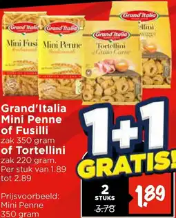 Vomar Voordeelmarkt Grand'Italia Mini Penne of Fusilli of Tortellini aanbieding