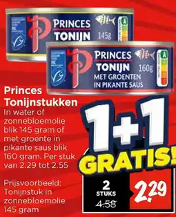 Vomar Voordeelmarkt Princes Tonijnstukken aanbieding