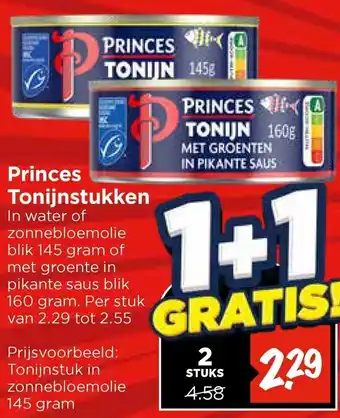 Vomar Voordeelmarkt Princes Tonijnstukken aanbieding