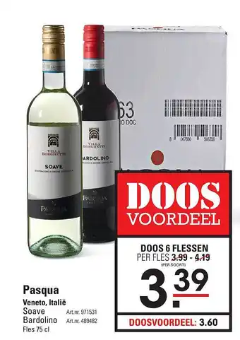 Sligro Pasqua 75 cl aanbieding