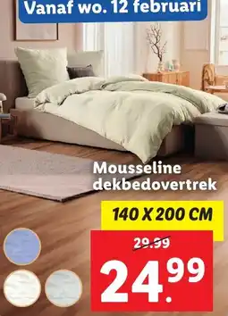 Lidl Mousseline dekbedovertrek aanbieding