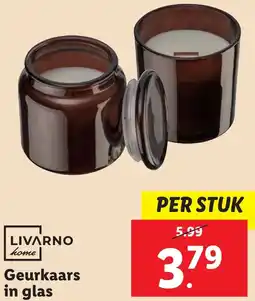 Lidl LIVARNO home Geurkaars in glas aanbieding