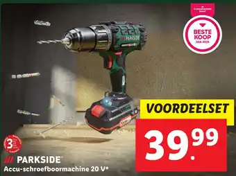 Lidl PARKSIDE Accu-schroefboormachine 20 V aanbieding