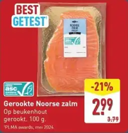 ALDI Gerookte Noorse zalm aanbieding