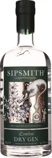 Drankdozijn Sipsmith London Dry Gin 70CL aanbieding