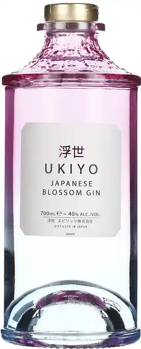 Drankdozijn Ukiyo Japanese Blossom Gin 70CL aanbieding