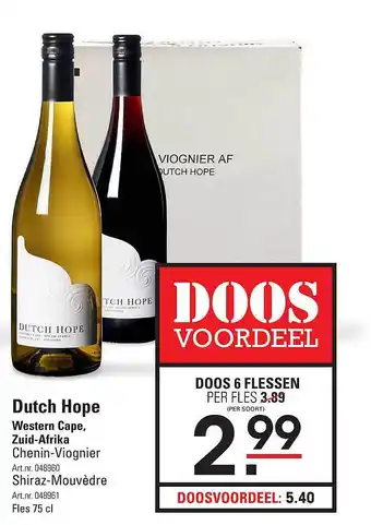 Sligro Dutch Hope 75 cl aanbieding