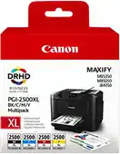 Bol.com Multipack de cartouches d'encre noire/cyan/magenta/jaune haut rendement PGI-2500XL aanbieding