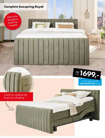 Woonsquare Complete boxspring Royal aanbieding