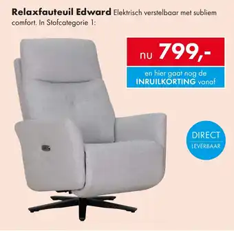 Woonsquare Relaxfauteuil Edward aanbieding