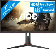 Bol.com AOC G2 C27G2Z3/BK - Full HD Curved Gaming Monitor - 280hz - 0.5ms - 27 inch aanbieding