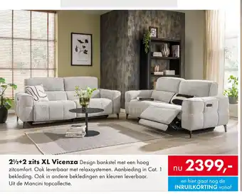 Woonsquare 2 1/2+2 zits XL Vicenza aanbieding