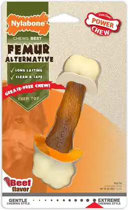 Amazon Nylabone Extreme Kauwen Femur rundvlees smaak, Beef Femur, Medium aanbieding