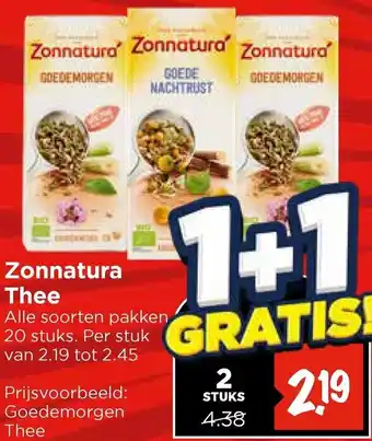 Vomar Voordeelmarkt Zonnatura Thee aanbieding