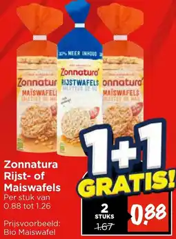 Vomar Voordeelmarkt Zonnatura Rijst of Maiswafels aanbieding