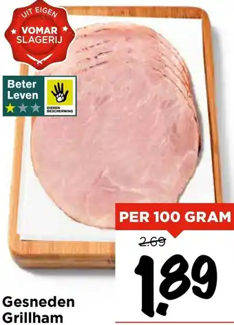 Vomar Voordeelmarkt Gesneden Grillham aanbieding