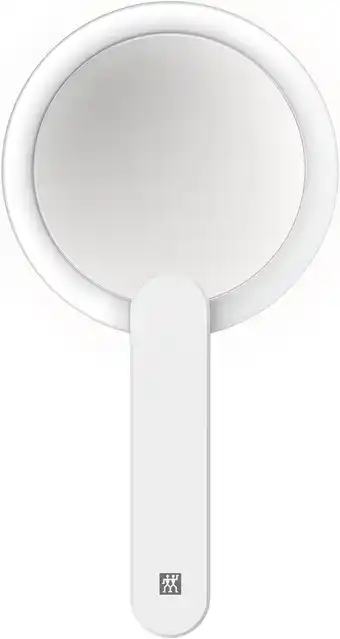 Amazon ZWILLING LED cosmetische spiegel 10x vergroting, oplaadbaar, 360° draaibare handgreep, wit aanbieding